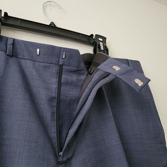 Kenneth Cole Dress Pants Blue 48R 42W Wool - Picture 8 of 10